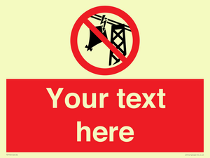 Custom prohibition do not fly kites near overhead electrical power lines